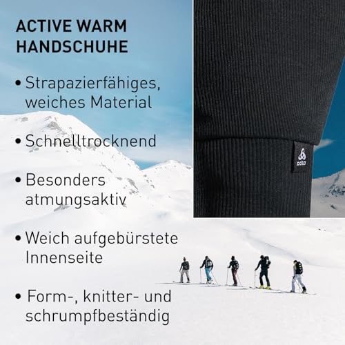 Odlo Sporthandschuhe Herren Damen Active Warm I Unterziehhandschuhe I Ski Handschuhe