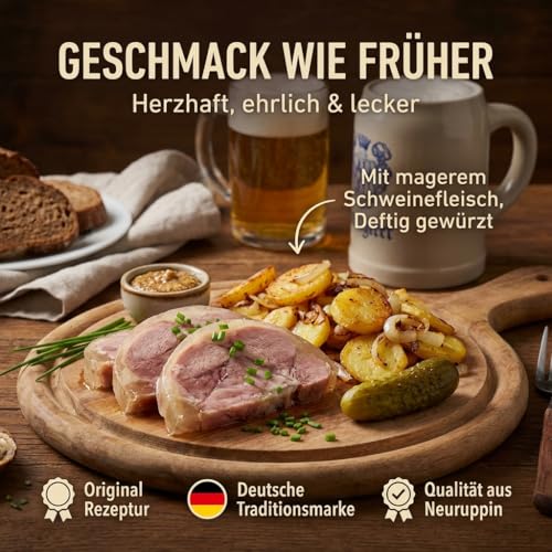 Dreistern Eisbeinfleisch in Aspik 200 g – Klassische regionale Küche – Ohne Speck & Schwarte – Herzhaftes Schweinefleisch, verzehrfertig