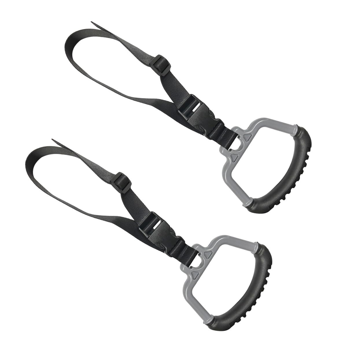 2PCS Car Support Grab Handles, Adjustable Car Seat & Door Standing Aid Safety Handle Strap with Ergonomic Grip, Non-Slip Vehicle Grab Bar Mobility Assist Device for Elderly (Black)