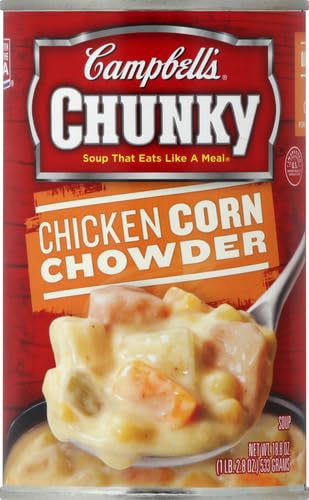 Image of Campbell's Chunky Soup, Chicken Corn Chowder Soup, 18.8 Oz Can (Pack of 2)