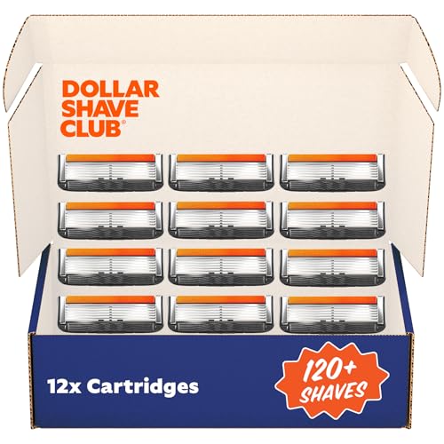 Dollar Shave Club | 6 Blade Razor Refills (12 Pack) | 6 Stainless Steel Blades for a Close &...