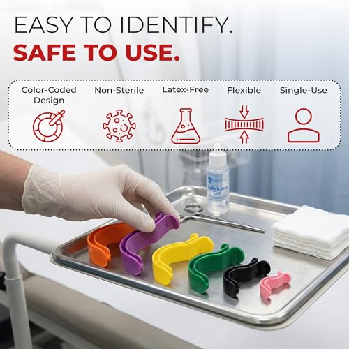 Image of Berman Oral Airway Emergency Kit Color Coded Disposable Polypropylene Airways Latex Free for First Aid EMT Paramedic CPR Trauma and Emergency Response 4-Pack