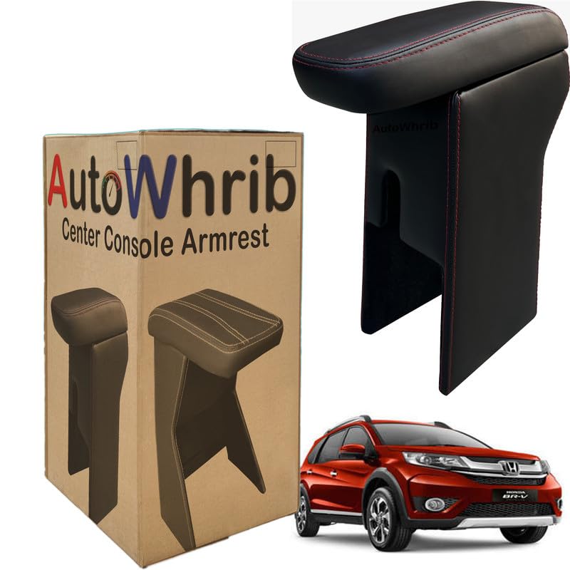 Image of Car Arm Rest For BRV Armrest with Storage Box & Soft Cushion Pad, Luxury Arm Rest, Black Colour