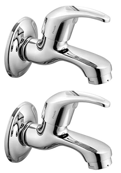 DRIZZLE RBY102-2 Ruby Long Body Bib Cock Brass | Chrome Plated | Quarter Turn | Foam Flow (Combo of 2 Pieces)