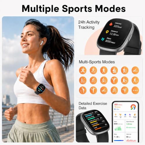 Image of LIVIKEY Bluetooth Calling Smart Watch, 1.83 inch Display, Step Counter Tracker | Step Counter, Heart Rate Monitor, Sleep Monitor, Alarm Clock, Stopwatch, Fitness Tracker, IP68 Waterproof Smart Watches