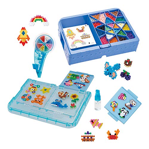 Aquabeads Deluxe Studio - Craft Kit Complete with Over 1300 Solid and Jewel Beads, 2 Flip Trays, Sprayer, Rainbow Bead Pen and Bead Palette Storage Case!