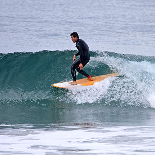 Paragon Surfboards Retro Noserider Longboard | High-Performance & Fun Single Fin Long Board Surfboard for All Wave Conditions | 9\'0\" x 22 3/4\" x 3 1/16\" | Orange/White - Thumbnail 3