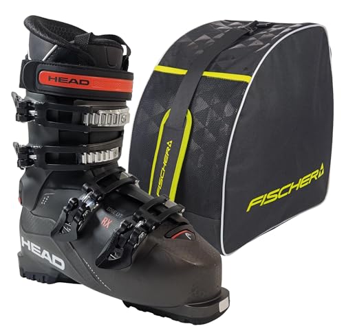 HEAD Botas de esquí para hombre, botas de esquí alpino, botas de esquí alpino, Edge LYT RX HV – MP30.0/30.5 – Flex 80 – para principiantes y avanzados – Incluye bolsa para botas de esquí Fischer
