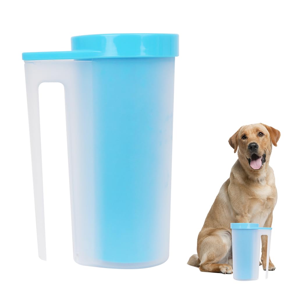 COMFPET Dog Paw Cleaner with Handle, Portable Dog Paw