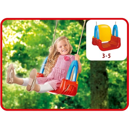Simba 107174109 - 3 in 1 Schaukel, Seil vormontiert, Schaukelhöhe ca. 120cm, Sitzbreite 28cm