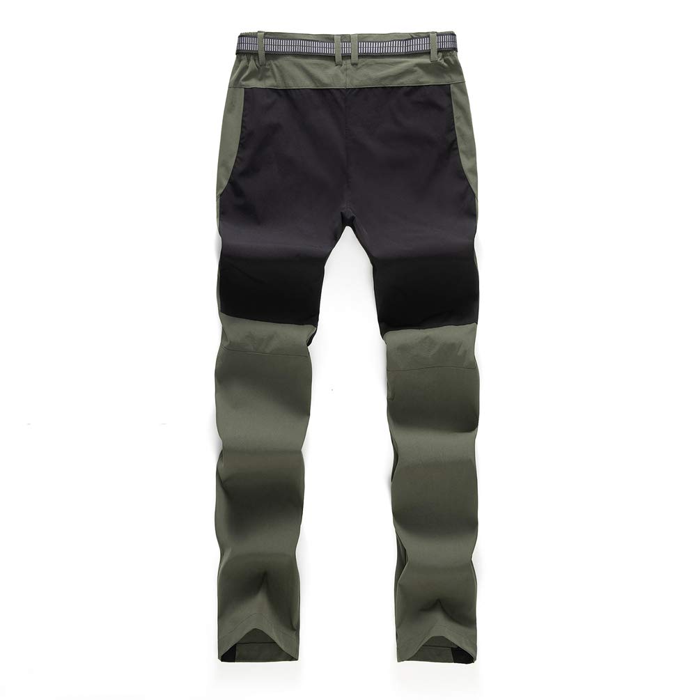 Pantalones de Montaña Senderismo Impermeables Softshell Secado Rápido Térmico Elásticos Verde XL