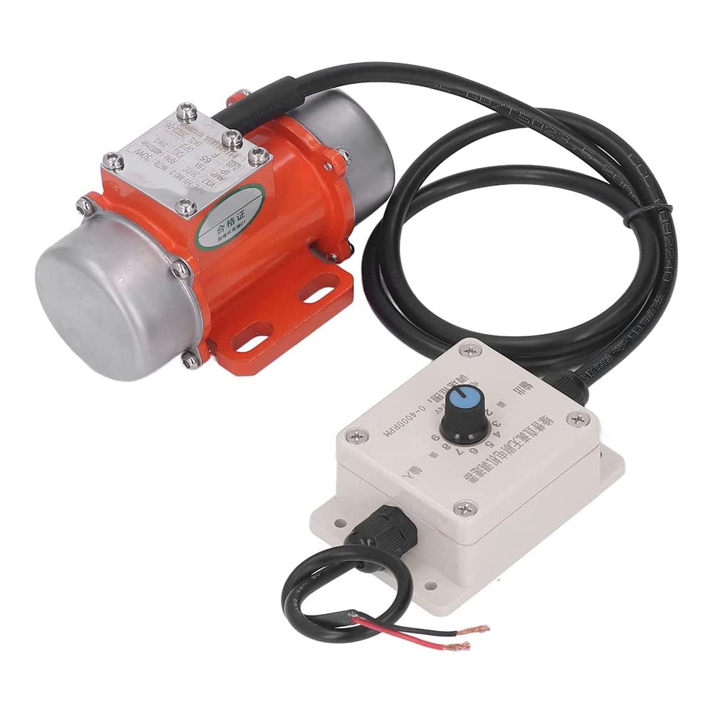Littimoon 30W Concrete Vibrator, 4000RPM Electric Vibrating Motor with Speed Controller & Adjustable Exciting Force