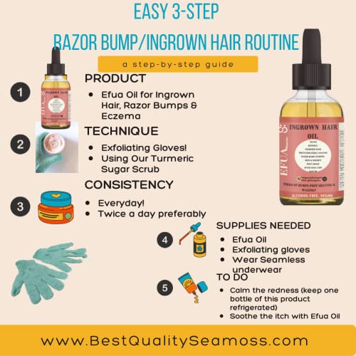 Efua Oil, Ingrown Hair Removal and Razor Bump Stopper Oil for Shaving