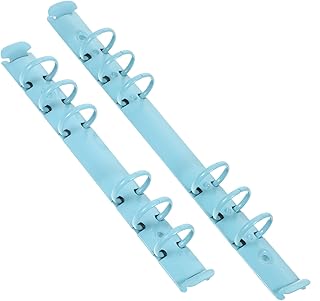 TEHAUX 2 Pçs Clipes De Pasta De Arquivo Fichários Pasta De Metal Notebook Pasta De Metal Pasta De Notebook Inserções Pentes De Ligação O-Clip Macaron Adesivo A5 Álbum De Fotos Máquina De