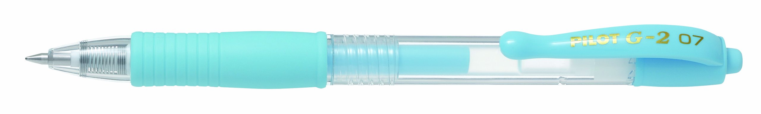 Pilot G207 - Bolígrafo de punta redonda de gel (retráctil, punta de 0,7 mm, 12 unidades), color azul pastel