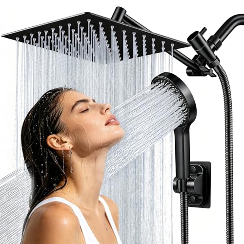 Shower Head, 8 inch Multifunction High Pressure Rain Shower Head with Handheld Spray Combo with 11''...