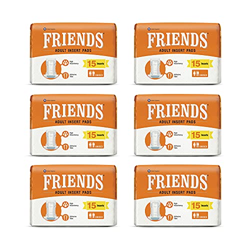FRIENDSUnisex Disposable Adult Insert Pads - Pack of 6 (Each Pack 15 Pcs)