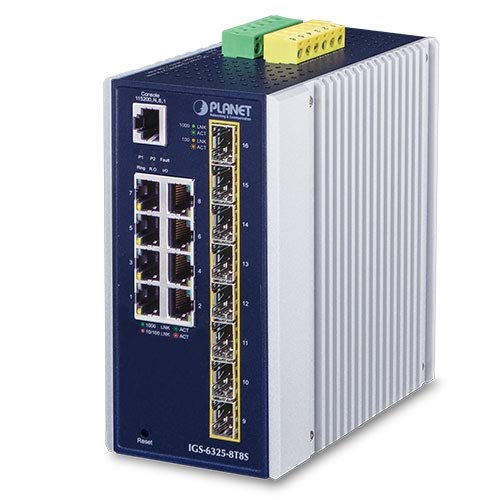 Image of ISW-6325-8T8S Industrial L3 8-Port 10 /100 /1000T + 8-Port 1G /2.5G SFP Managed Ethernet Switch