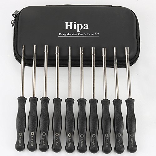 Hipa Pack of 10 Carburetor Adjustment Tool Kit for 2 Cycle Engine Husqvarna Craftsman Chainsaw Weed Eater Echo STHIL Poulan MTD Ryobi Homelite Trimmer Screwdriver with Case