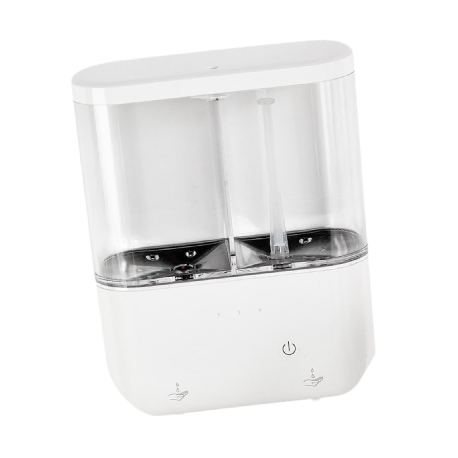 Dispenser automatico di sapone a 2 camere, ricaricabile, senza contatto, montaggio a parete, per casa, cucina, ufficio, liquido e liquido