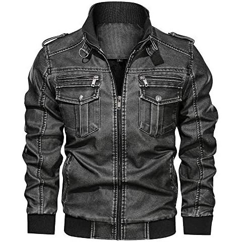 Leather Jacket Men | Distressed Leather Jacket Men | Vintage Motorcycle Jacket | Mens Cafe Racer Jacket | Retro Motorcycle Jacket Cover