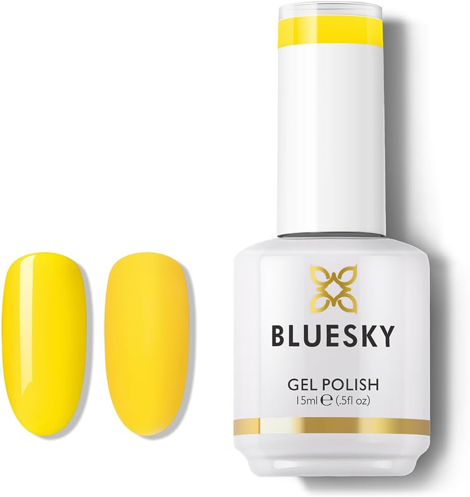 BLUESKYGel Nail Polish - Soak Off Gel Polish UV/LED Lamp Cures, Pintura de Gel para Uñas, Long Lasting, Vegan, 15ML, DC051P/MANGO SHAKE