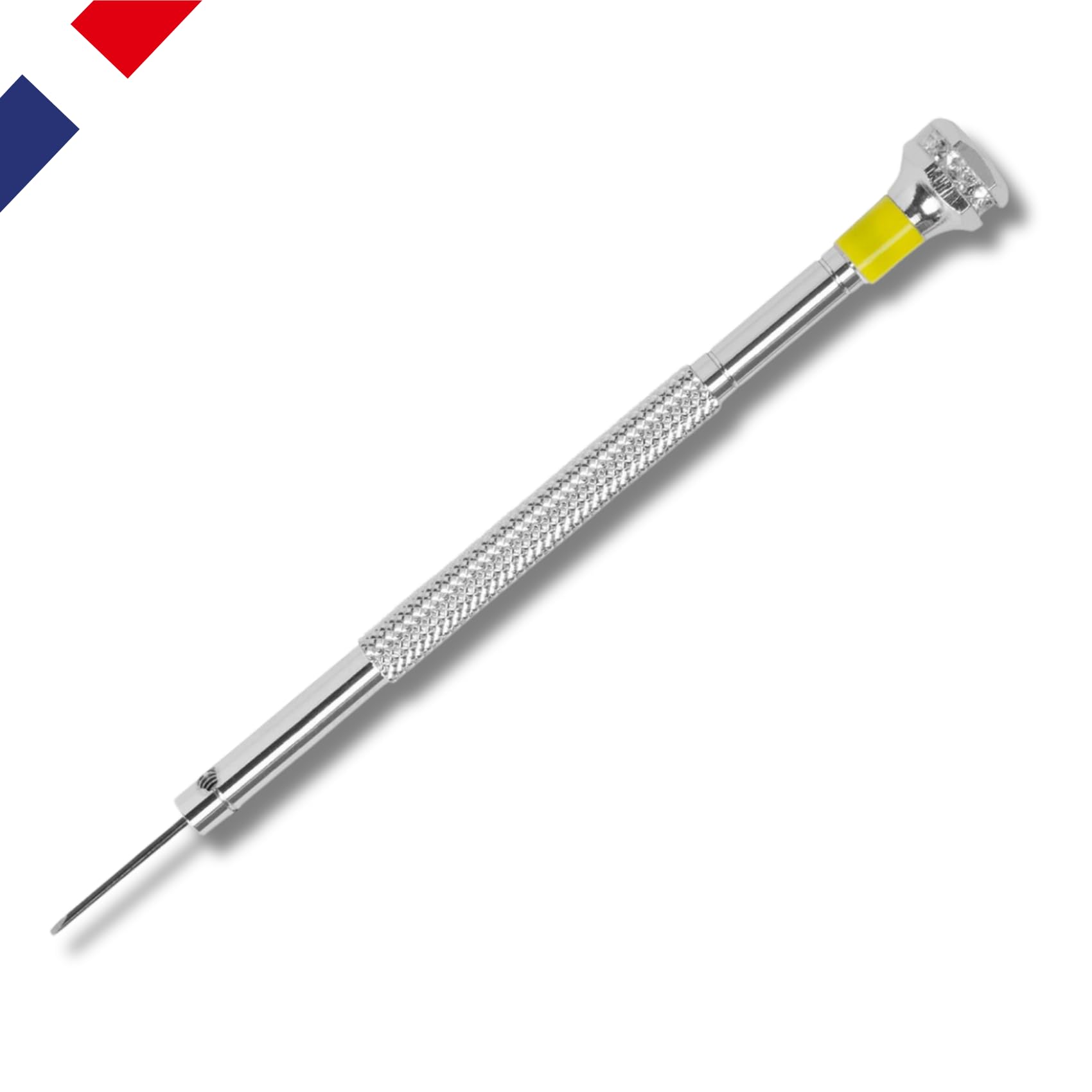 MV – Drehsockel mit 9 Uhrmacherschraubendrehern mit Ersatz-Bits – Größen von Ø 0,6 mm bis 3,0 mm