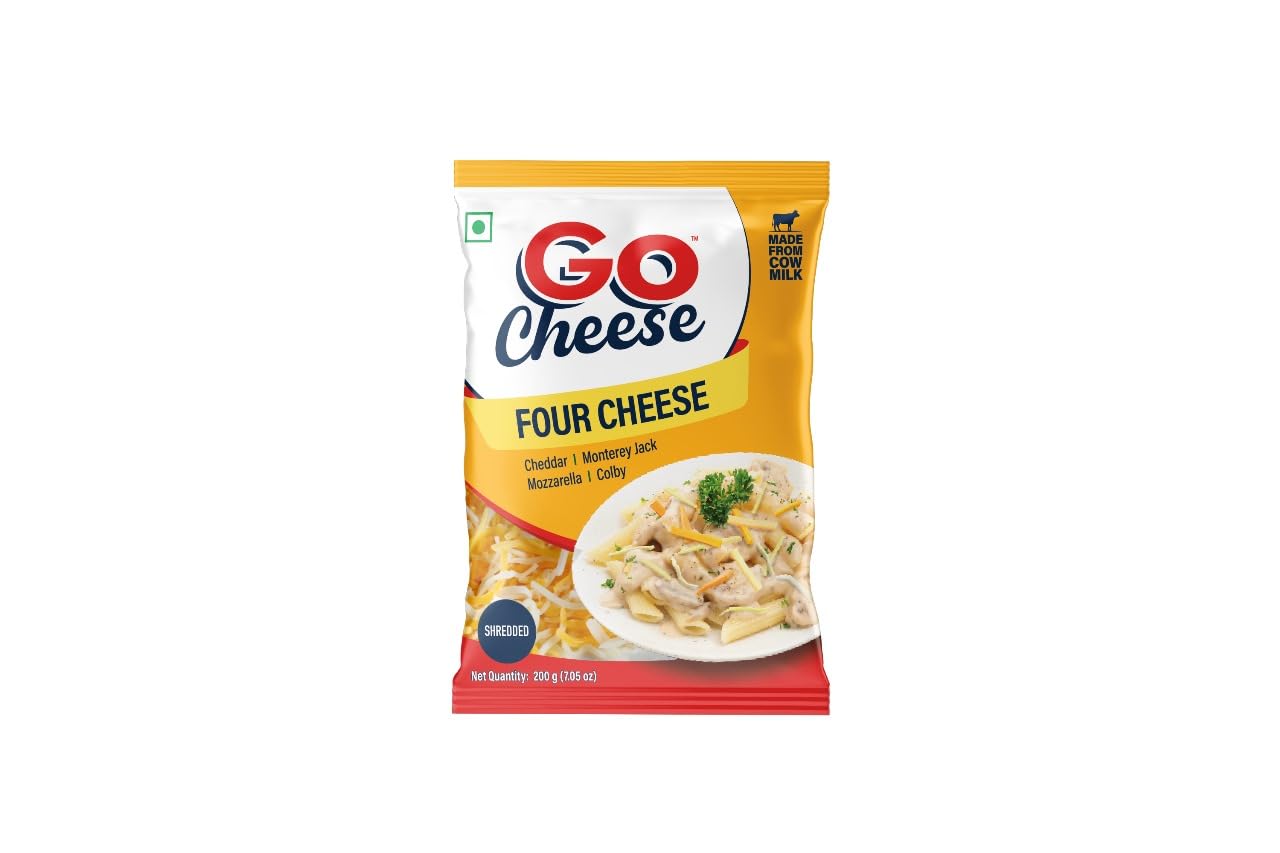 Go Four Cheese (Cheddar, Monterey Jack, Mozzarella & Colby) 200 gm