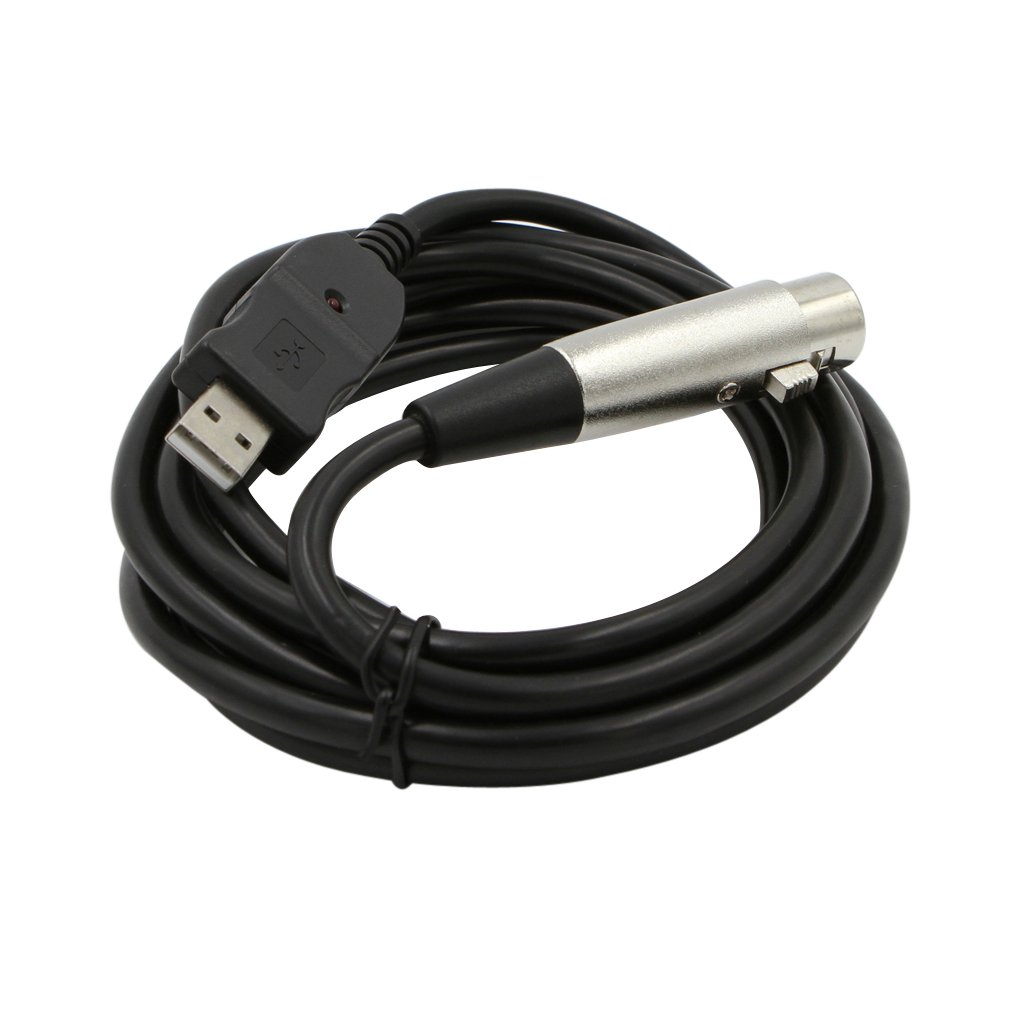 Shayaan 3Meter USB2.0 Microphone Cable USB Male to XLR Female Instrument Cable-image-41
