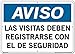 Vestil Notice SignSI-N-32-E-AC-130-S 32 20.5X14.5 Alum COMP .130 Visitors Must Check in with Security LAS VISITAS DEBEN REGISTRARSE CON EL DE SEGURIDAD