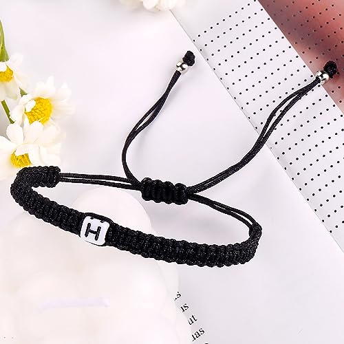 Pulsera Inicial Trenzada Ajustable para Parejas miniatura 3