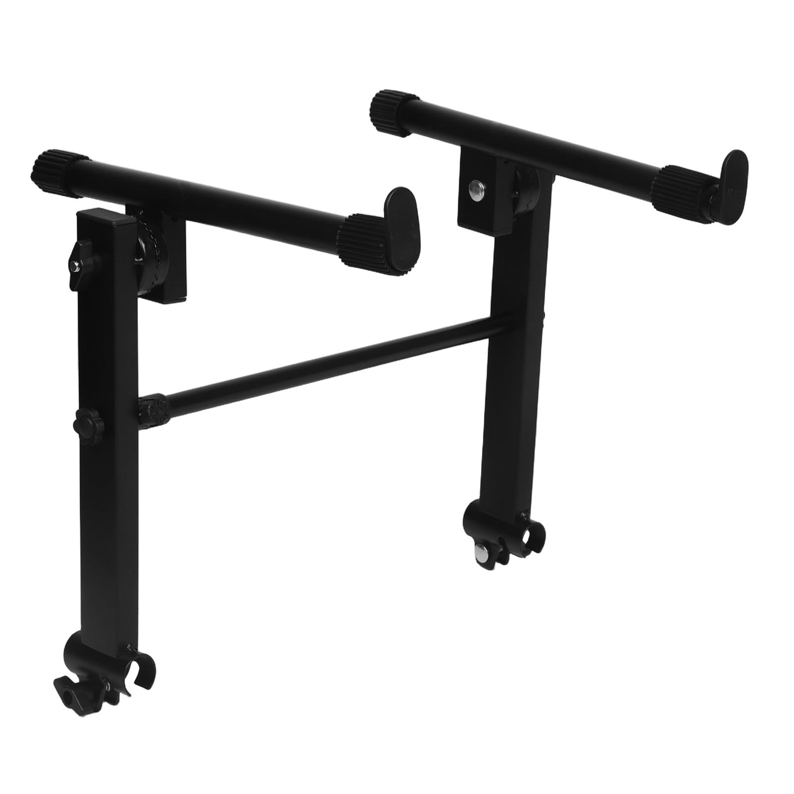 PRETYZOOM Soporte Elevador Metálico para Teclado Musical y Piano Digital, Doble Nivel Ajustable, Portátil para Teclados y Sintetizadores, para Uso en Escenarios y Estudios