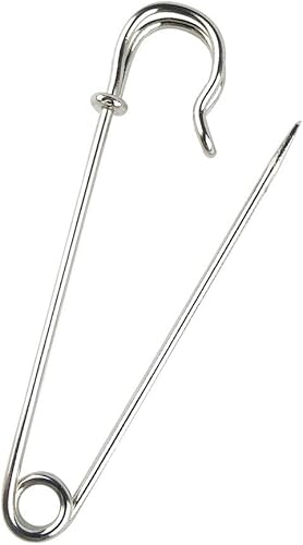 Miniatura 7 de 60 pines de seguridad grandes, duraderos, resistentes al óxido, acero niquelado tamaño 3, 1.8 pulgadas1.811 in