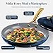 Gotham Steel Modern 11 Pc Ceramic Pots and Pans Set Non Stick, Kitchen Cookware Sets, Non Stick Pots and Pan Set, Ceramic Cookware Set, Pot and Pan Set, Non Toxic Cookware Set, Dishwasher Safe - Navy