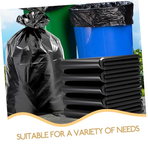 Image of Baluue Large Heavy Duty Garbage Bags 50pcs 60X90Cm Thick Plastic Trash Bags for Kitchen, Gardening, Commercial and Household Waste Disposal