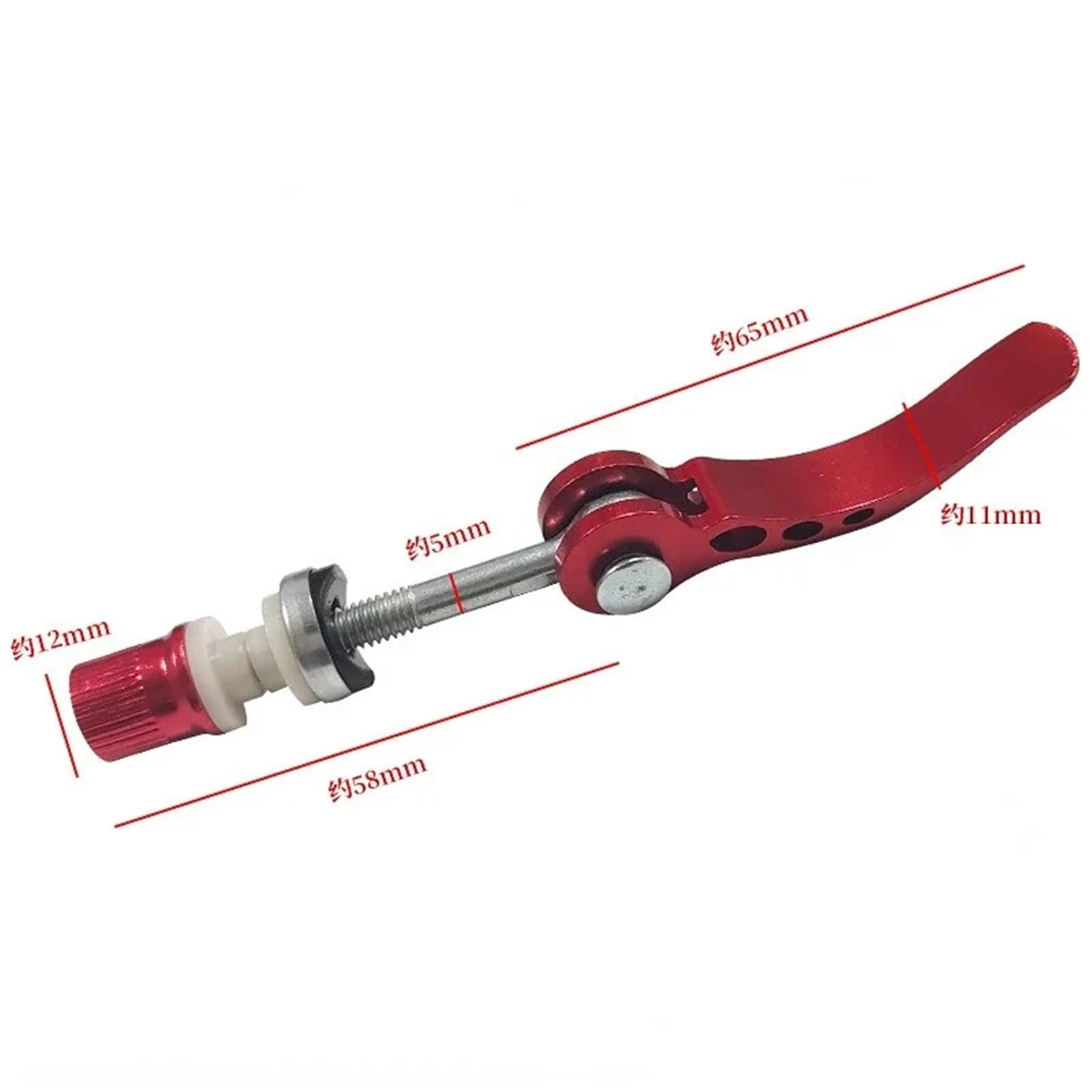 Tornillo de liberación rápida para abrazadera de s 5 Piezas De Abrazaderas Universales For Tubo Asiento Bicicleta Montaña Con Tornillo Liberación Rápida Y Palanca Clip For(5pcs Silver)