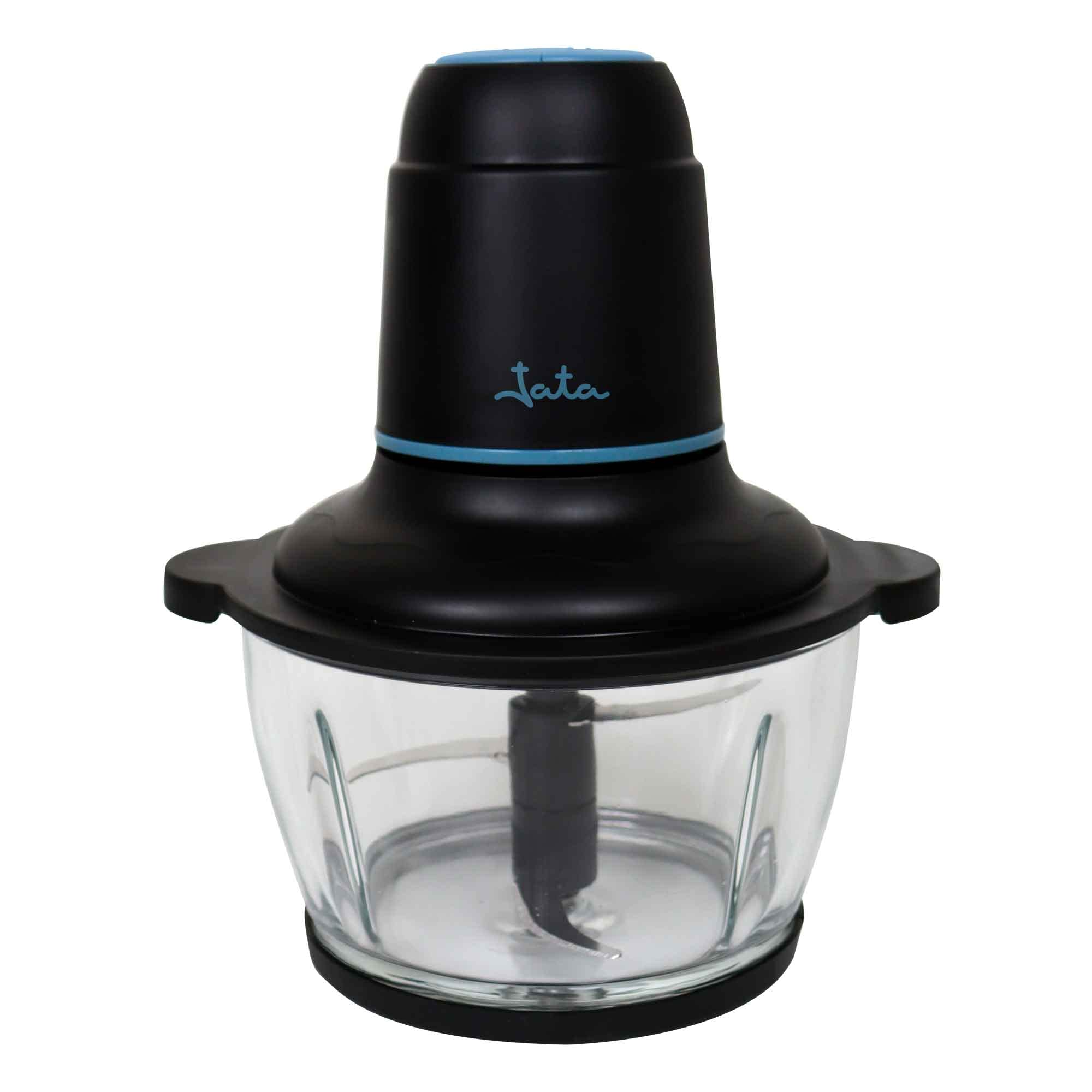 JATA JEPC1250 - Picadora Eléctrica 400W con 4 Cuchillas de Acero Inoxidable, Jarra de Cristal 1,5L, 2 Velocidades, Tritura Hielo, Procesador de Alimentos
