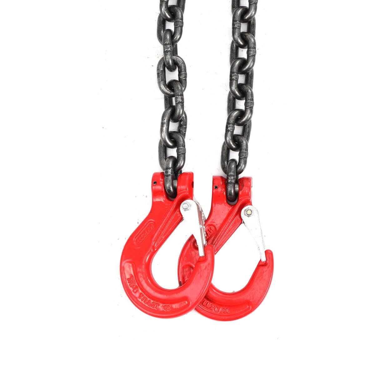 5T 1.5Mx8Mm 4-Strang KrangehäNge Anschlagkette Krankette RüCkekette Chokerkette KettengehäNge Kettenschlingen Hebewerkzeug Kette VerküRzungshaken Hebekette Gabelkopfhaken FüR Kran Baustelle Fabrik