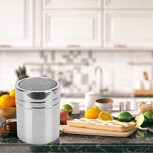 Saupoudreuse En Inox Avec Poignée - Pot à épices Pour Sucre, Cacao, Farine - Cuisine Et Pique-nique - 8