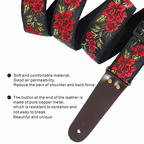 Sangle de Guitare – Courroies de Guitare en Coton avec extrémités en cuir pleine fleur pour Basse, Guitare électrique et… - Les Beatles, Paul McCartney, John Lennon, RIngo Starr, George Harrison Sangle de Guitare - Courroies de Guitare en Coton avec extrémités en cuir pleine fleur pour Basse, Guitare électrique et… – Image 7