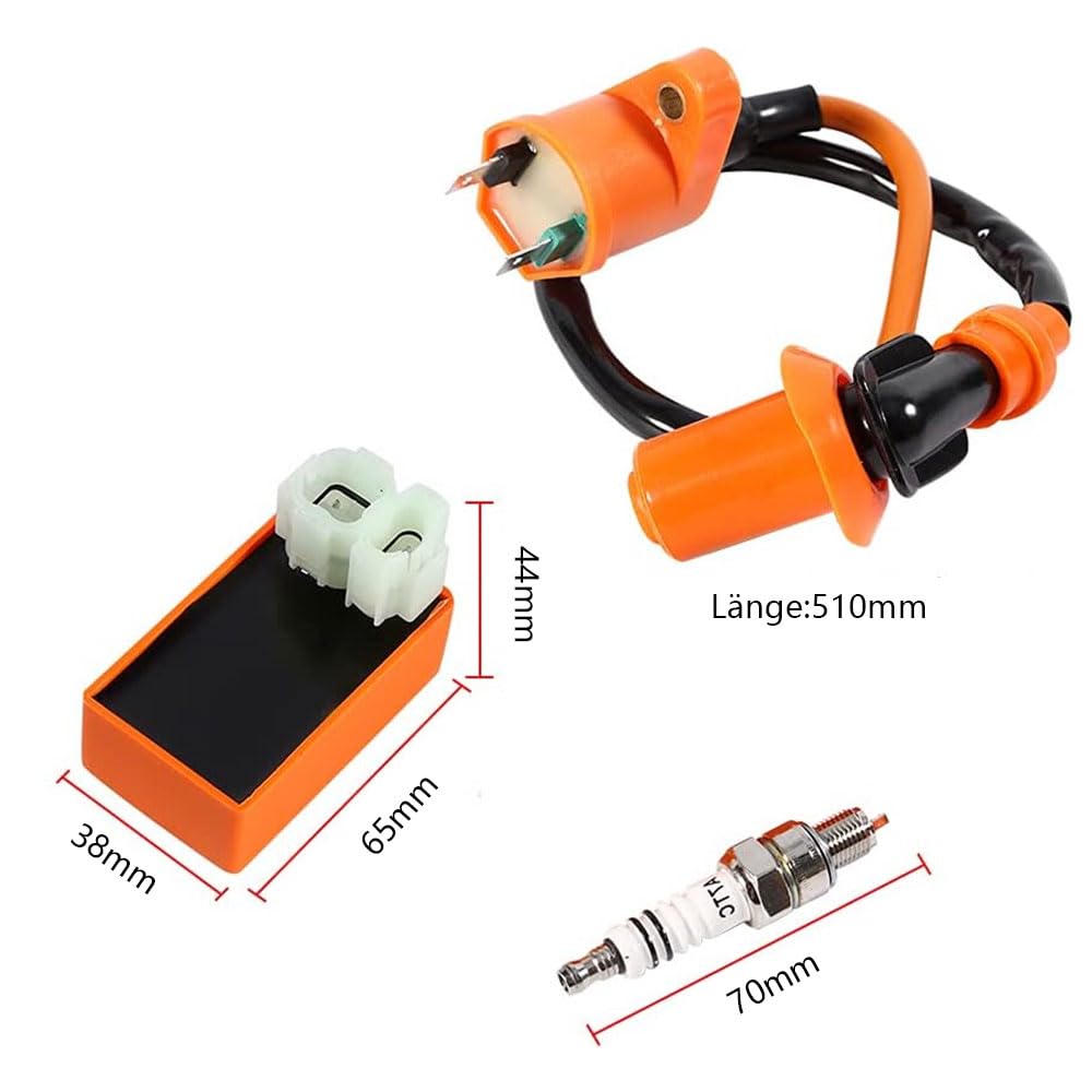 Bobina de encendido CDI, bobina de encendido, sistema de encendido para GY6 50 CC 125 CC 150 CC, bujía Samfox Racing Performance CDI compatible