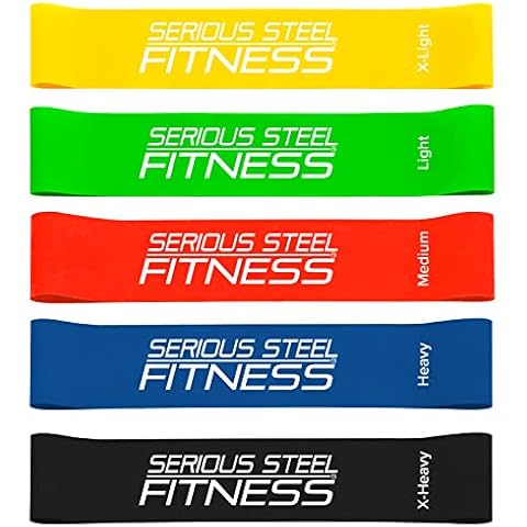 Serious Steel Fitness 10 inch Mini Band | Rehab Stretch Bands | Stretching, Strength Training, Physical Therapy, | | Workout Bands Cover