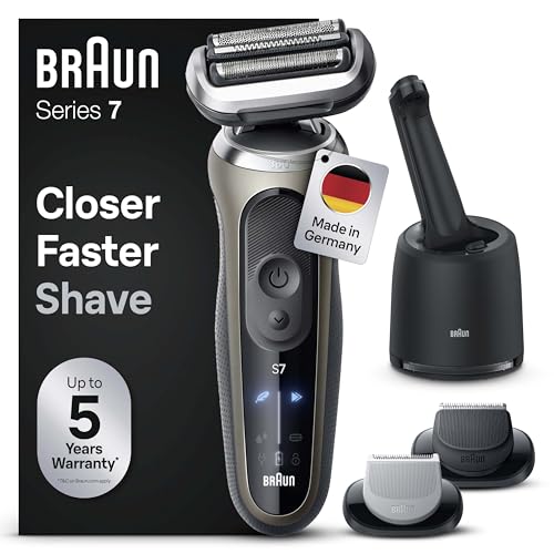 Braun Series 7 Rasierer Herren Elektrisch, Elektrorasierer, 60 Min. Akku, 4in1 SmartCare Center, +2...