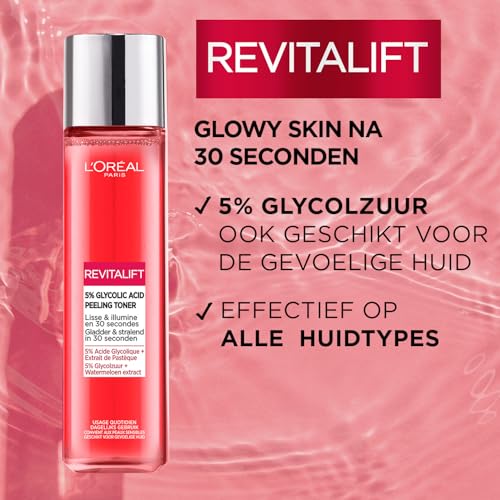 Soin Visage Lisse Et Illumine Peeling Toner Revitalift 'oreal Paris Le Flacon De 180ml - vue 6