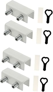 Angoily Vertical Window Lock 4 pcs Doors Office Sliding Pets Window Locks Lock Security Bedroom Patio Aluminum Home Stoppers Window Locks Security