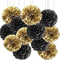 BestoFun Lot De 16 Pompons En Papier De Soie Beige, Orange