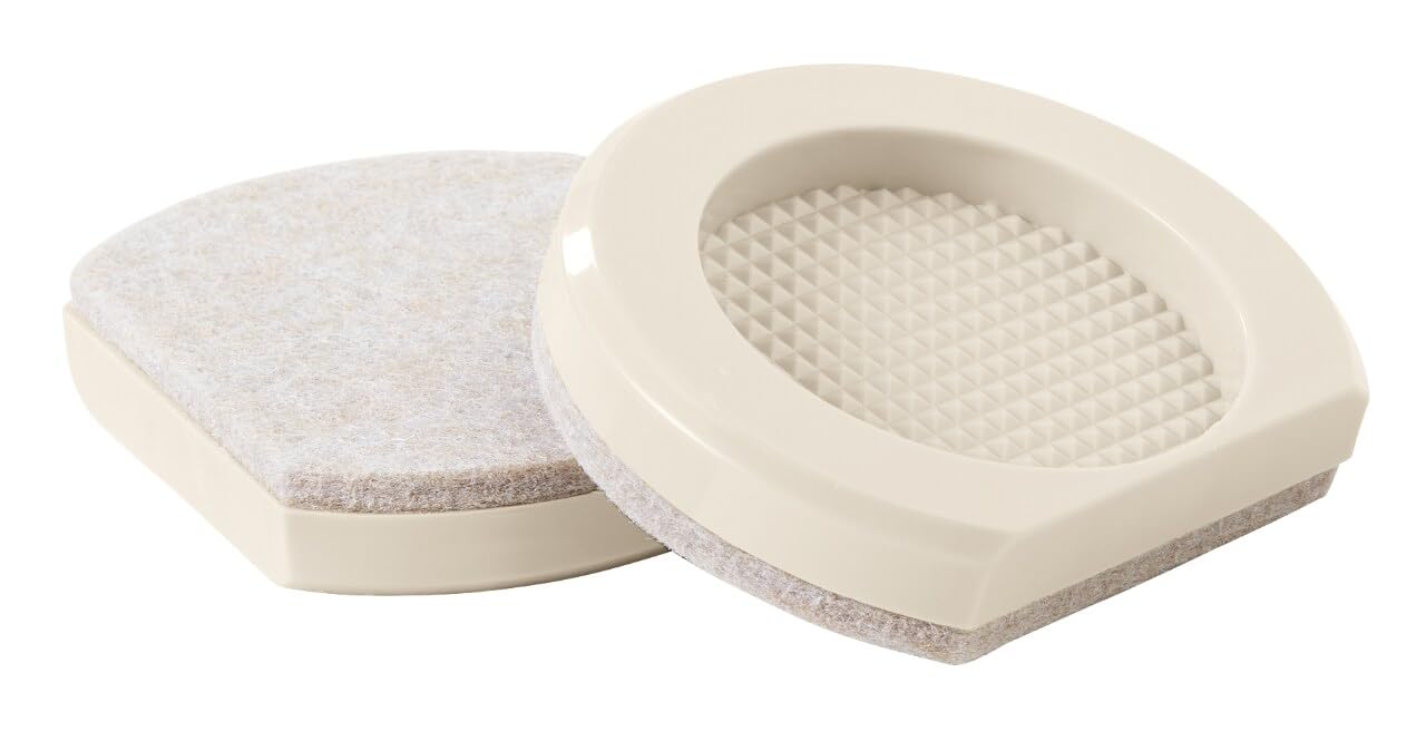 Scotch, Almohadillas Adhesivas de Fieltro SP667-NA, Color Beige, Protectores de Patas de Silla para Suelos de Madera Dura, 1.25 Pulgadas, 4, 6 Paquetes, 24 en Total