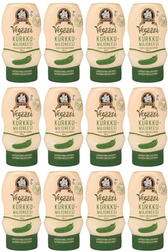 Mayonnaise vegan concombre Auran 12 pots de 285g pour vos salades d'été et sandwichs