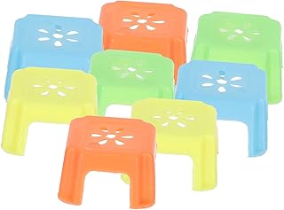 Homoyoyo 8 Pçs Mini Banquinho De Plástico Em Miniatura Casa De Bonecas Mini Móveis Mini Decoração Miniaturas De Natal Cadeira Miniaturas Acessórios Móveis Em Miniatura E Acessórios