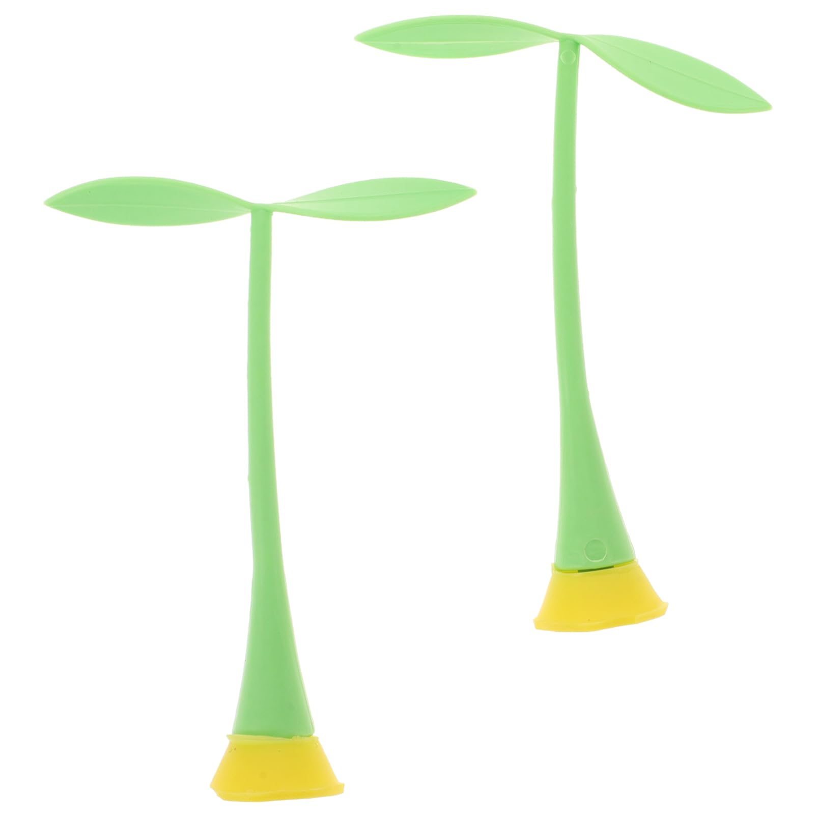 BESPORTBLE2pcs Bicycle Decoration Horn Car Stickers Sapling Car Exterior Sticker Car Antenna Decoration 3D Bumper Hood Stickers Bean Sprout Car Roof Decoration 3D Car Roof Decoration Rubber